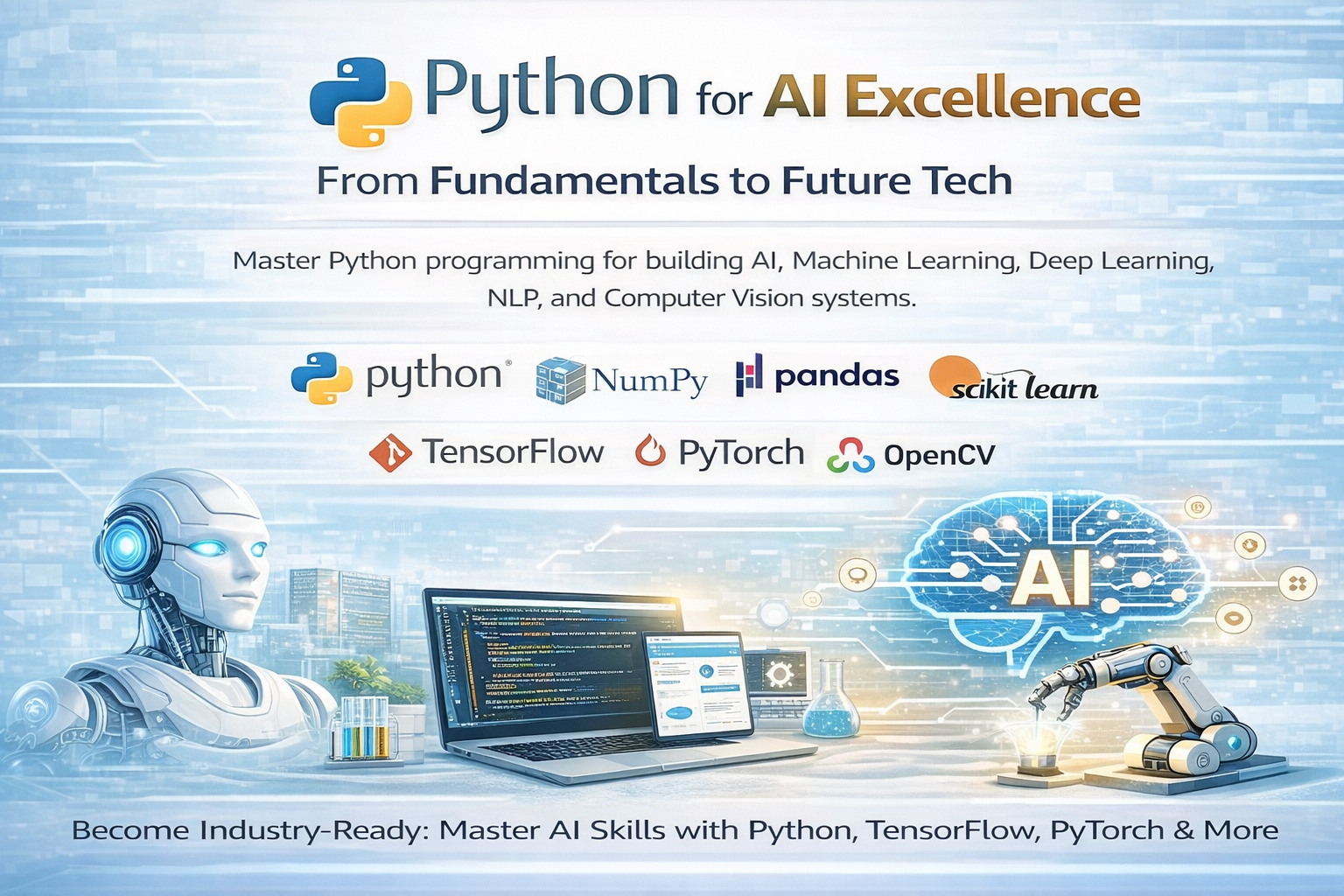 Python for AI Excellence: From Fundamentals to Future Tech